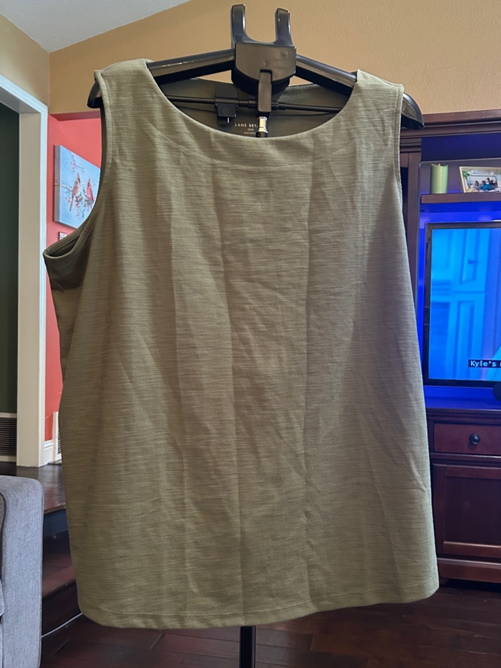 Lane Bryant Olive Green Sleeveless Shell Top
